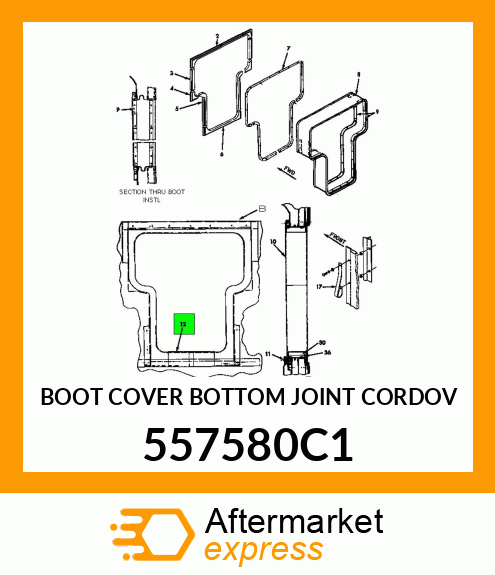 BOOT COVER BOTTOM JOINT CORDOV 557580C1