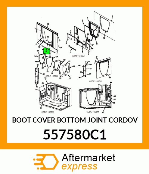 BOOT COVER BOTTOM JOINT CORDOV 557580C1