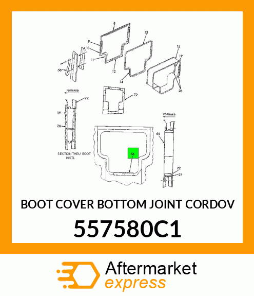 BOOT COVER BOTTOM JOINT CORDOV 557580C1