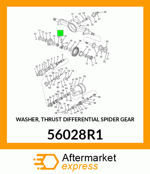 WASHER, THRUST DIFFERENTIAL SPIDER GEAR 56028R1