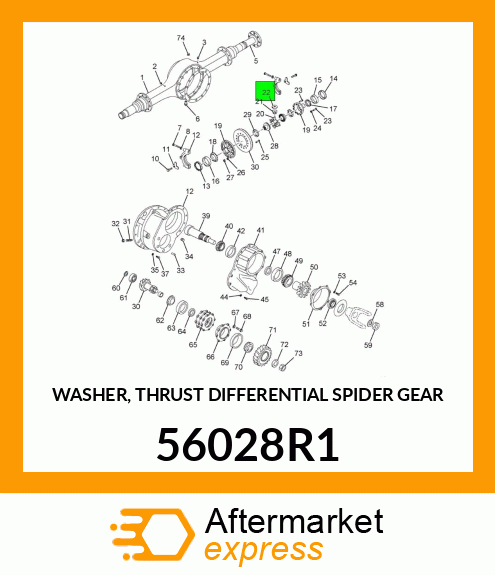 WASHER, THRUST DIFFERENTIAL SPIDER GEAR 56028R1