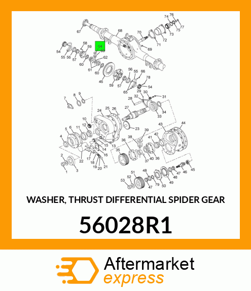 WASHER, THRUST DIFFERENTIAL SPIDER GEAR 56028R1