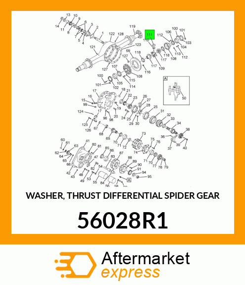 WASHER, THRUST DIFFERENTIAL SPIDER GEAR 56028R1