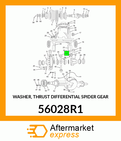 WASHER, THRUST DIFFERENTIAL SPIDER GEAR 56028R1