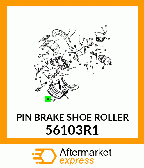 PIN BRAKE SHOE ROLLER 56103R1