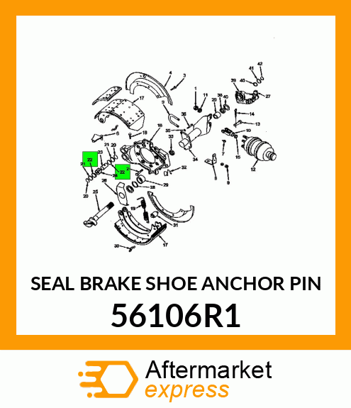 SEAL BRAKE SHOE ANCHOR PIN 56106R1