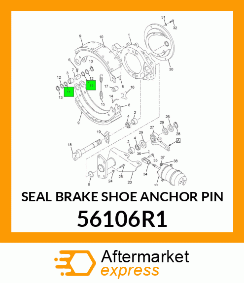 SEAL BRAKE SHOE ANCHOR PIN 56106R1