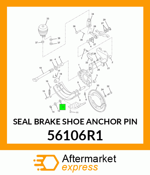 SEAL BRAKE SHOE ANCHOR PIN 56106R1