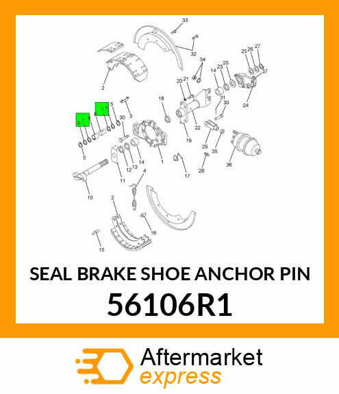 SEAL BRAKE SHOE ANCHOR PIN 56106R1