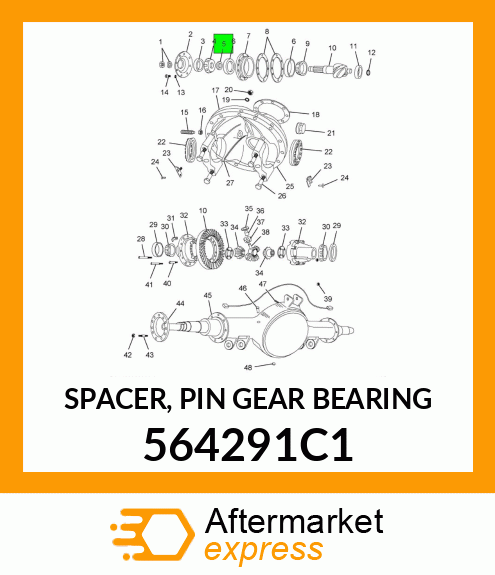 SPACER, PIN GEAR BEARING 564291C1