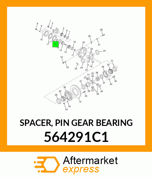 SPACER, PIN GEAR BEARING 564291C1