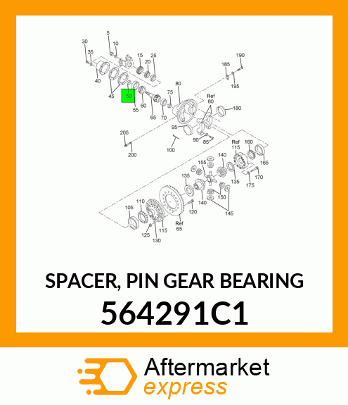 SPACER, PIN GEAR BEARING 564291C1