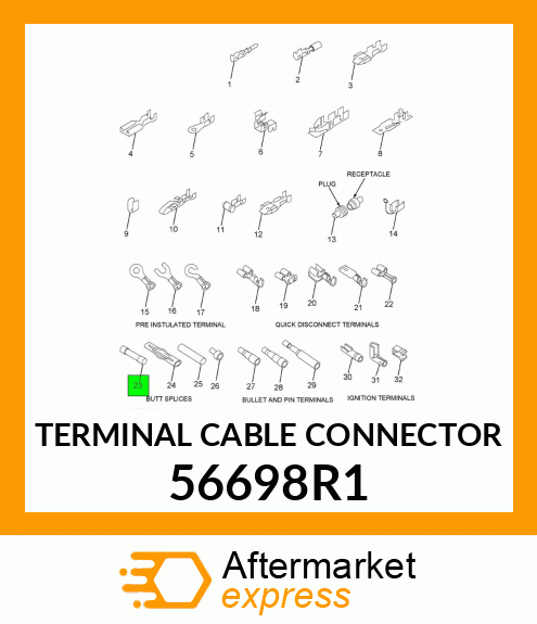 TERMINAL CABLE CONNECTOR 56698R1