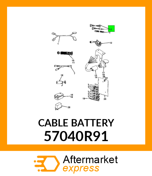 CABLE BATTERY 57040R91