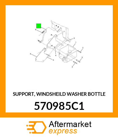 SUPPORT, WINDSHEILD WASHER BOTTLE 570985C1