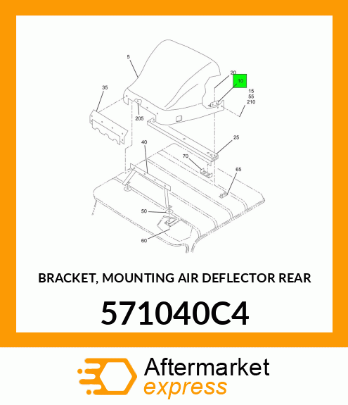 BRACKET, MOUNTING AIR DEFLECTOR REAR 571040C4