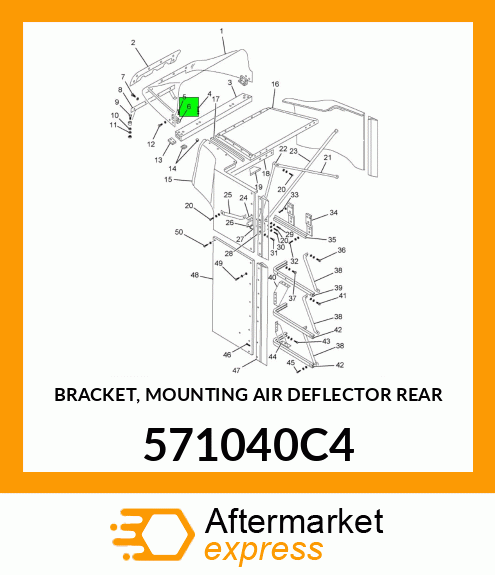 BRACKET, MOUNTING AIR DEFLECTOR REAR 571040C4