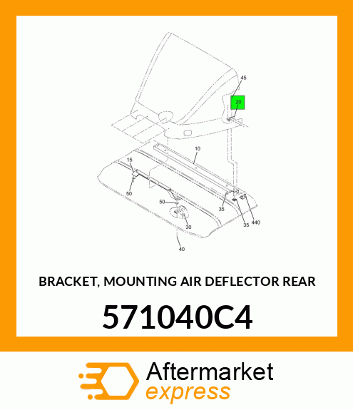 BRACKET, MOUNTING AIR DEFLECTOR REAR 571040C4