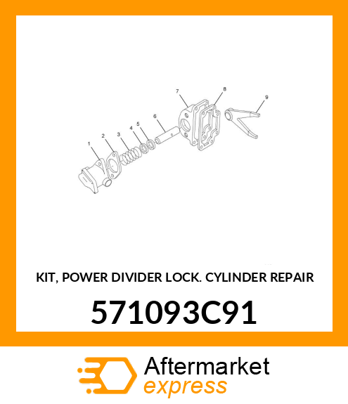 KIT, POWER DIVIDER LOCK CYLINDER REPAIR 571093C91