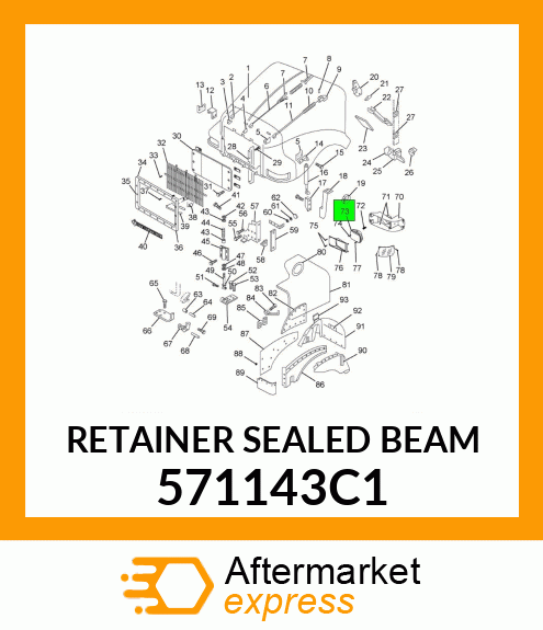 RETAINER SEALED BEAM 571143C1