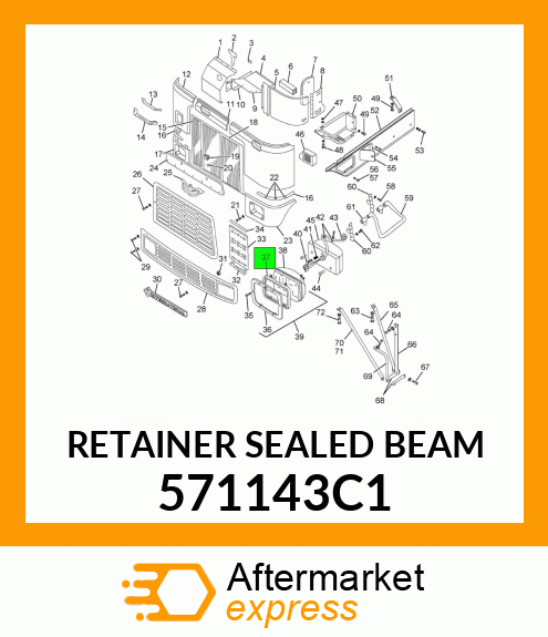 RETAINER SEALED BEAM 571143C1
