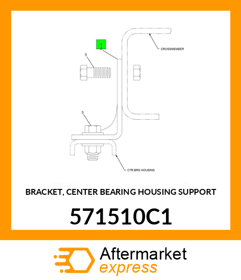 BRACKET, CENTER BEARING HOUSING SUPPORT 571510C1