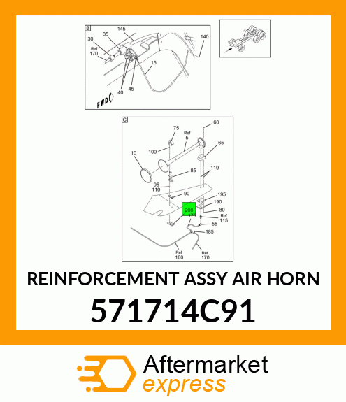 REINFORCEMENT ASSY AIR HORN 571714C91