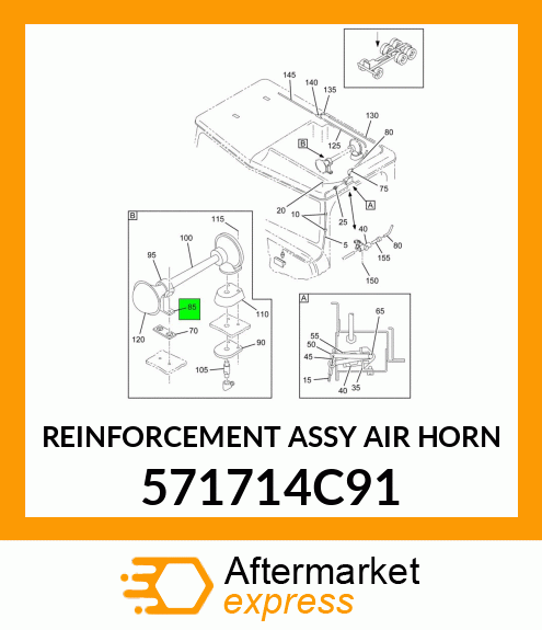 REINFORCEMENT ASSY AIR HORN 571714C91