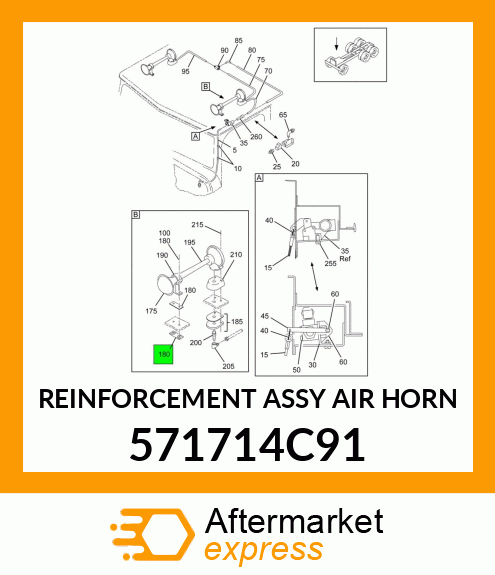 REINFORCEMENT ASSY AIR HORN 571714C91