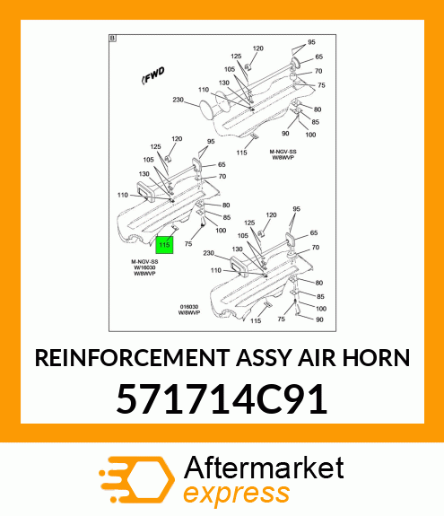 REINFORCEMENT ASSY AIR HORN 571714C91