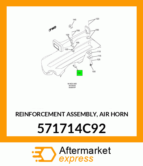 REINFORCEMENT ASSEMBLY, AIR HORN 571714C92