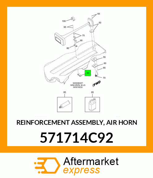 REINFORCEMENT ASSEMBLY, AIR HORN 571714C92