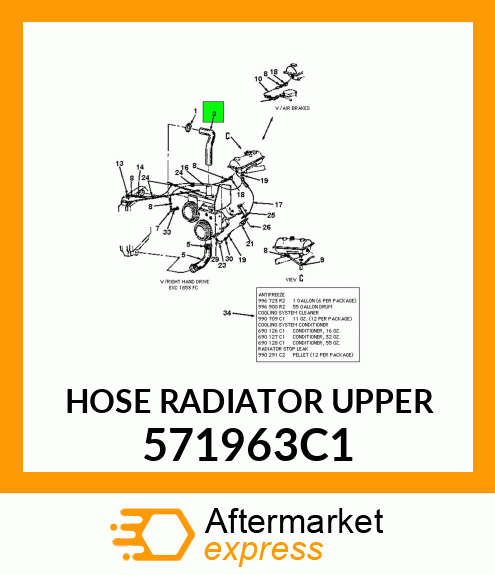 HOSE RADIATOR UPPER 571963C1