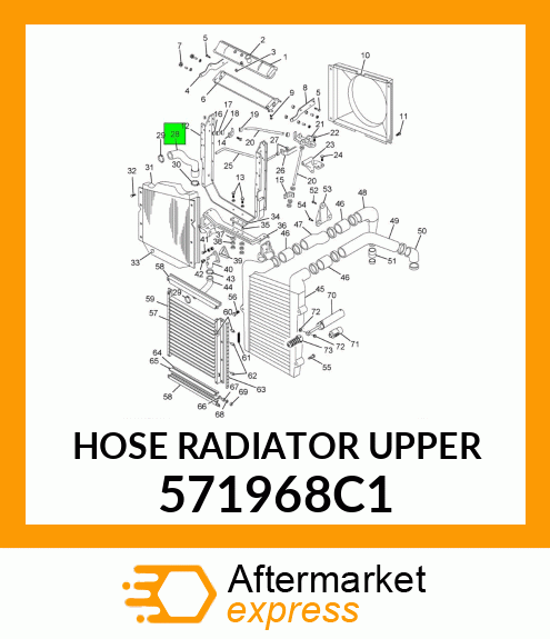 HOSE RADIATOR UPPER 571968C1