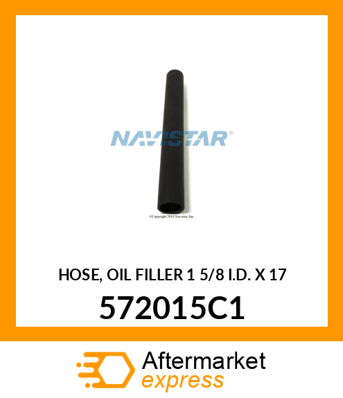 HOSE, OIL FILLER 1 5/8" I.D. X 17" 572015C1