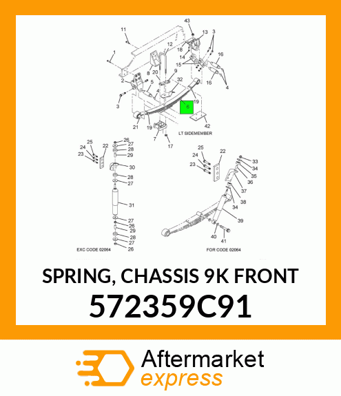 SPRING, CHASSIS 9K FRONT 572359C91