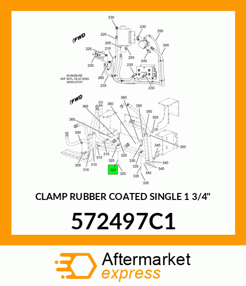 CLAMP RUBBER COATED SINGLE 1 3/4" 572497C1
