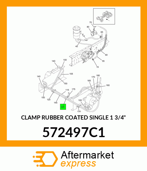 CLAMP RUBBER COATED SINGLE 1 3/4" 572497C1