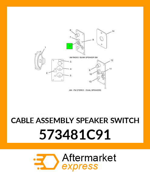 CABLE ASSEMBLY SPEAKER SWITCH 573481C91