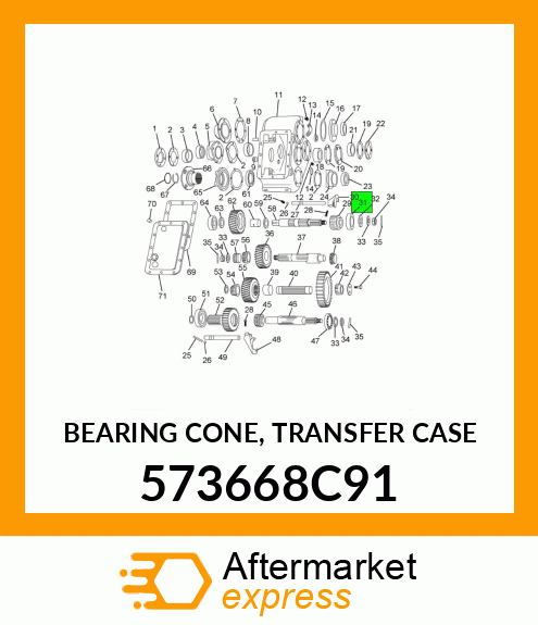 BEARING CONE, TRANSFER CASE 573668C91