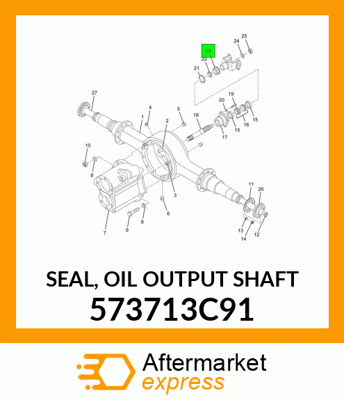 SEAL, OIL OUTPUT SHAFT 573713C91