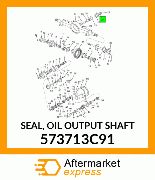 SEAL, OIL OUTPUT SHAFT 573713C91