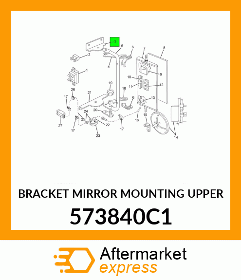 BRACKET MIRROR MOUNTING UPPER 573840C1