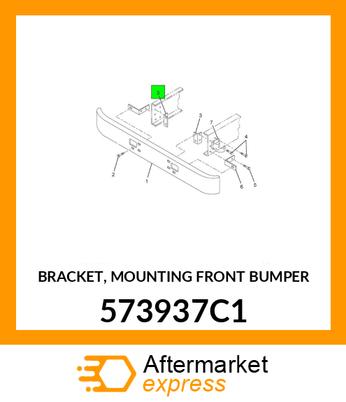 BRACKET, MOUNTING FRONT BUMPER 573937C1