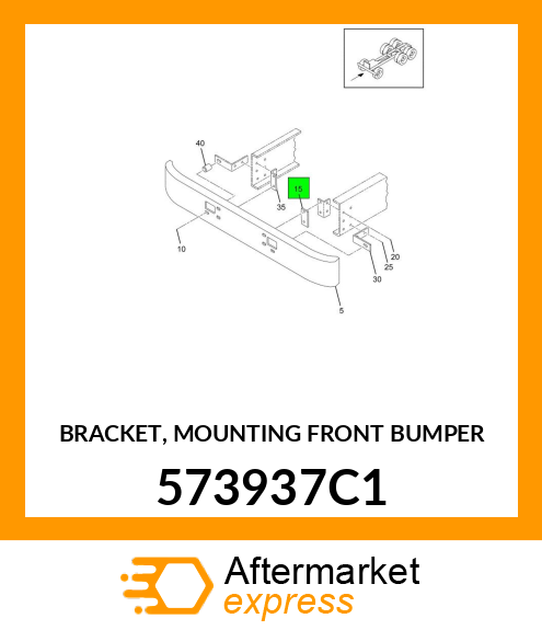 BRACKET, MOUNTING FRONT BUMPER 573937C1