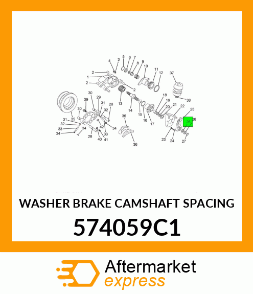 WASHER BRAKE CAMSHAFT SPACING 574059C1