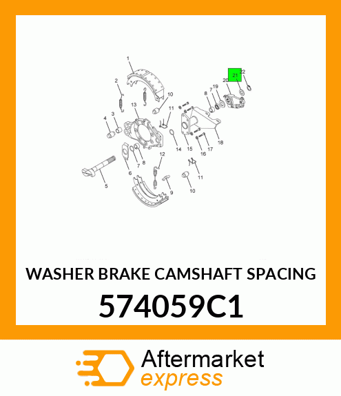 WASHER BRAKE CAMSHAFT SPACING 574059C1