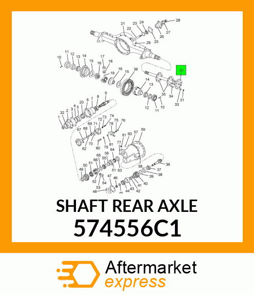 SHAFT REAR AXLE 574556C1