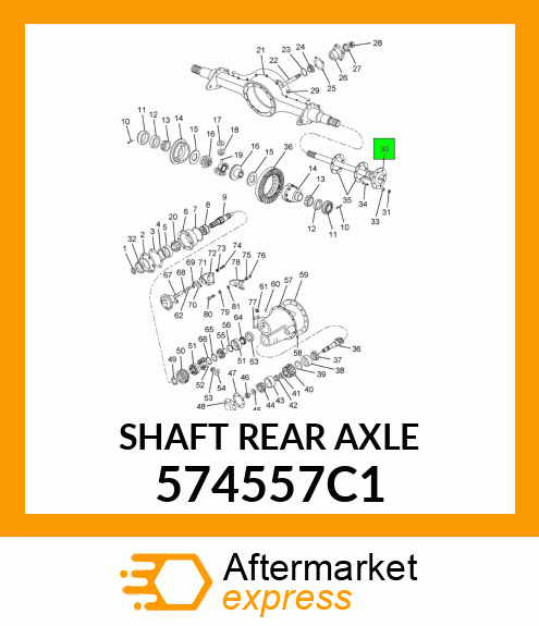 SHAFT REAR AXLE 574557C1