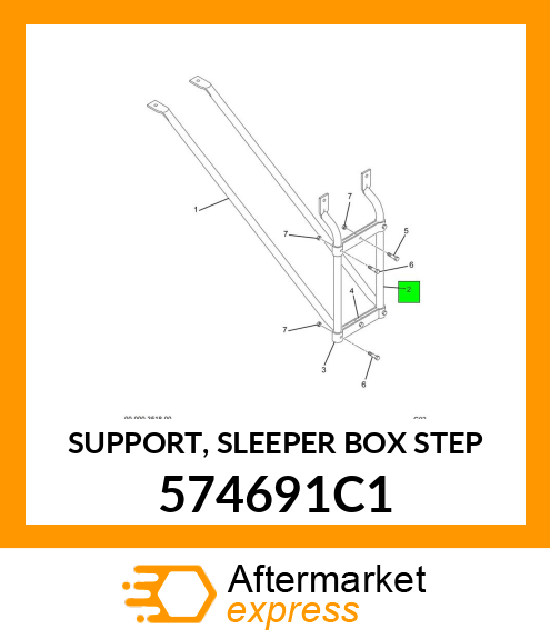 SUPPORT, SLEEPER BOX STEP 574691C1